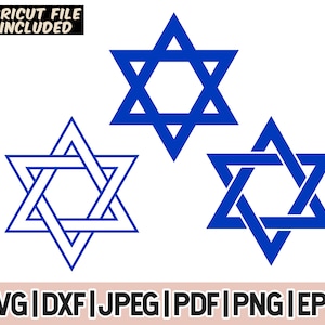 Étoile de David Bundle Svg, étoile juive svg, Hanukkah SVG, svg juif