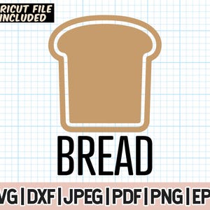 Slice of Bread svg, Toast svg, Bread svg, Toast Clipart, breakfast svg, Toast cut file,digital download