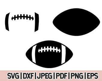 Football Svg For Cricut, Sports themed Svg, Football Lace Outline Bundle Svg, Png, Dxf, Eps