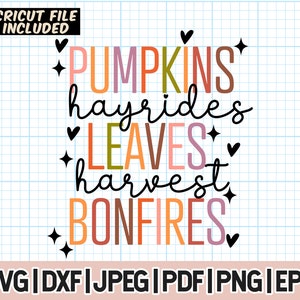 Hayrides Pumpkins Bonfires Png, Fall SVG, Thanksgiving Clipart
