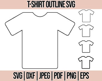 T-shirt Outline svg, 10 T-shirt Outlines in Different Strokes SVG,T Shirt Outline with different size lines SVG, Shirt Clipart