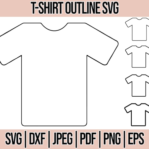 T-shirt Outline svg, 10 T-shirt Outlines in Different Strokes SVG,T Shirt Outline with different size lines SVG, Shirt Clipart