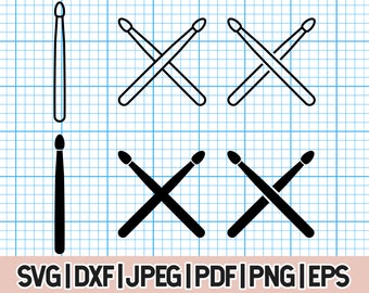 Drumstick Svg,Drummer Vector Files,Crossed Drumsticks Vector,Music Instrument