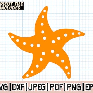 Starfish SVG, Ocean clipart, Starfish vector, Starfish Silhouette Svg