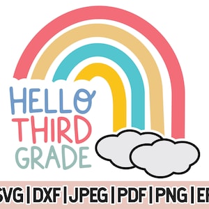 Third Grade - Back To School Svg And Png, Third Grader Svg, Hello Third Grade Back To School Svg