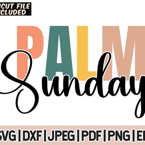 Palm Sunday Svg Png, Christian Svg Cut File, Palm Sunday Easter Digital Download, Lent SVG for Cricut, Palm Sunday Clipart, Religious Png