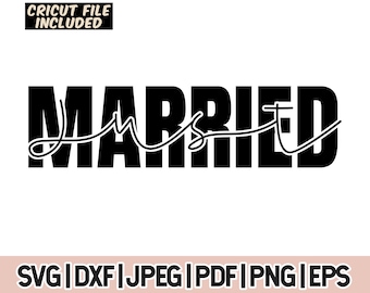 Just Married SVG and PNG, digital download,just married cricut,just married design,just married png,just married svg,marriage svg