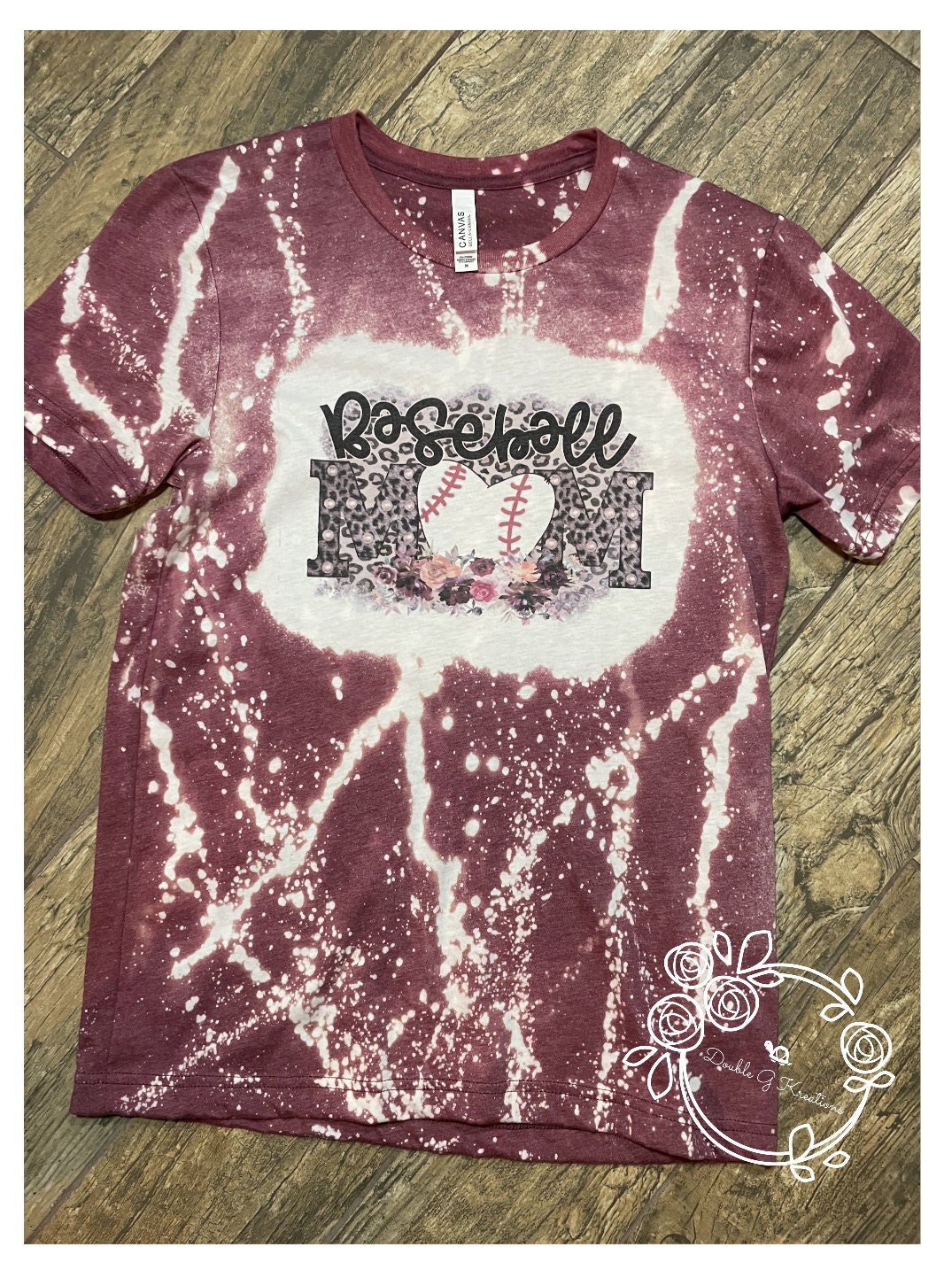 Bleached Baseball Mom Mama Tshirt Etsy