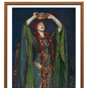 Ellen Terry as Lady Macbeth, John Singer Sargent, High Quality Fine Art Print, Theatrical Art, Shakespeare, Jewel Tones