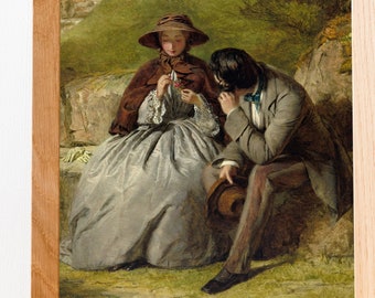 The Lovers, William Powell Frith, High Quality Art Print, Victorian Romantic Painting, A Couple in the Countryside, Romance