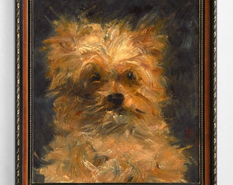 Bob the Dog, Edouard Manet, Vintage Dog Painting, Antique Dog Art, High Quality Art Print, Little Brown Fluffy Dog, Yorkie, Griffon, Dog Art