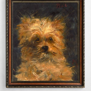 Bob the Dog, Edouard Manet, Vintage Dog Painting, Antique Dog Art, High Quality Art Print, Little Brown Fluffy Dog, Yorkie, Griffon, Dog Art