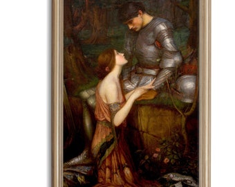 Lamia (1905), John William Waterhouse, Pre Raphaelite, Art Nouveau High Quality Art Print, Knight in Armor, Romantic, Waterhouse Painting