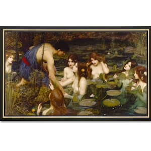 Hylas and the Nymphs, John William Waterhouse, Pre Raphaelite, Art Nouveau High Quality Art Print, Waterhouse Painting, Waterhouse Print