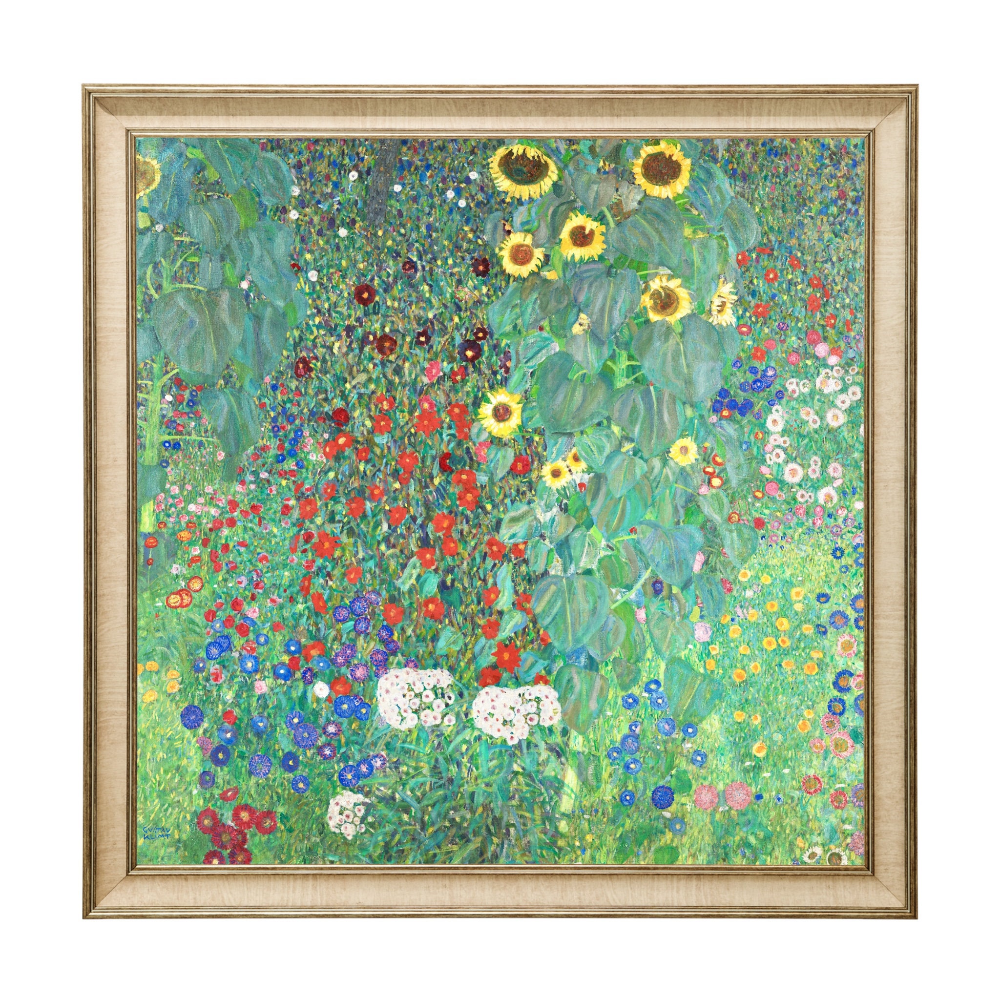 Farm Garden With Sunflowers, Gustav Klimt, High Quality Fine Art