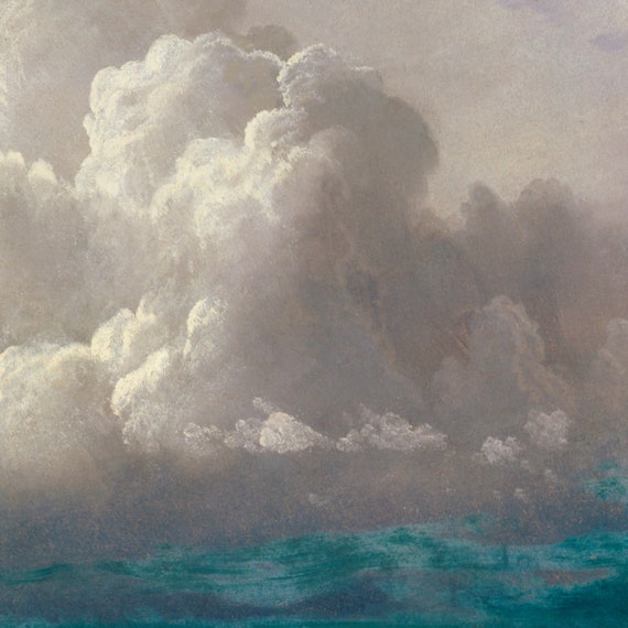 Storm Clouds, Cloud Painting, High Quality Art Print, Billowy