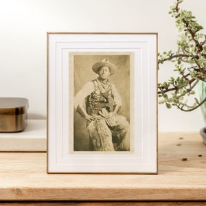 Black Cowboy Antique Postcard Photo, Western Cowboy Art, Reproduction Black and White Photograph, Wild West, Old West, African American image 3