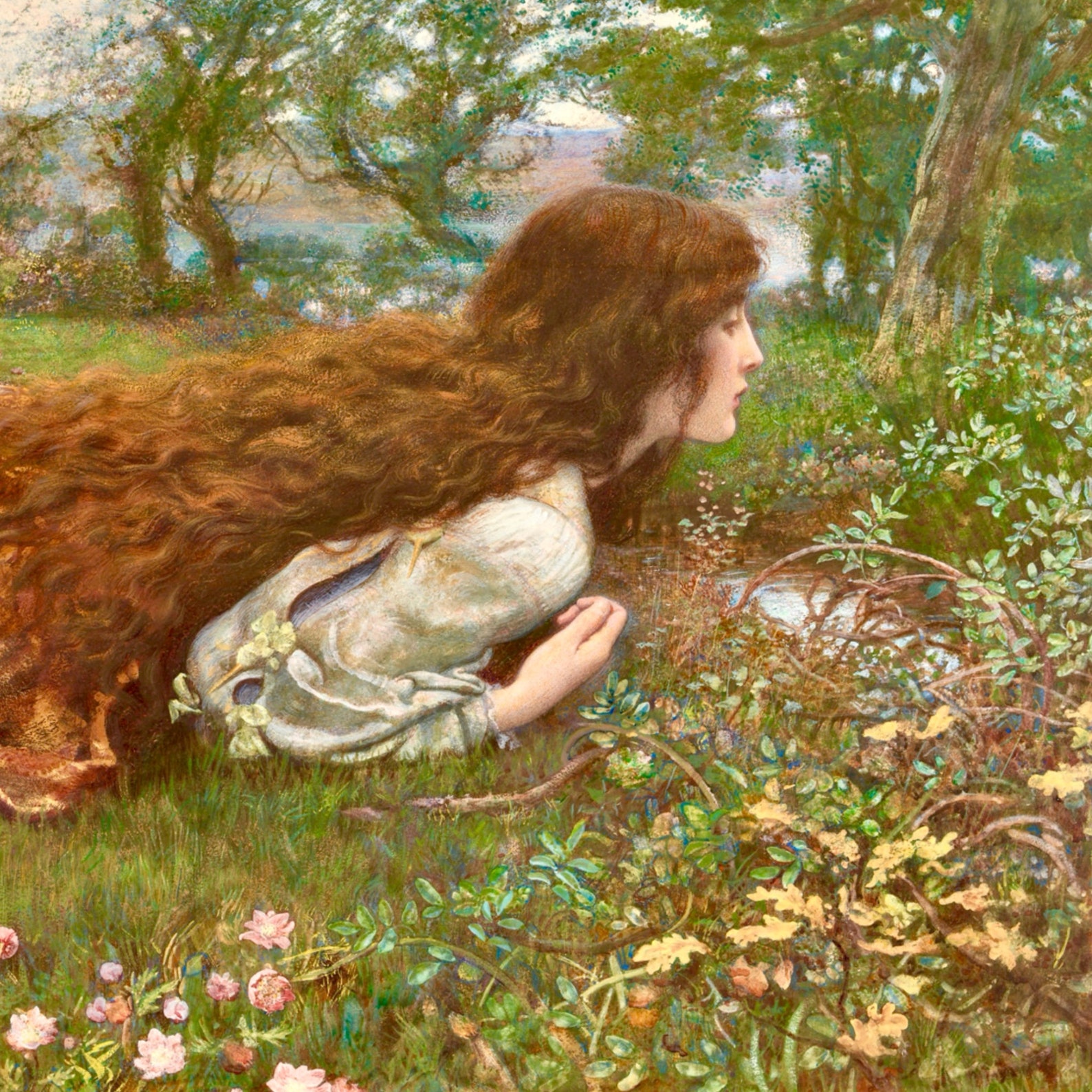 The Princess Out of School, Pre-raphaelite Art, Edward Robert Hughes ...