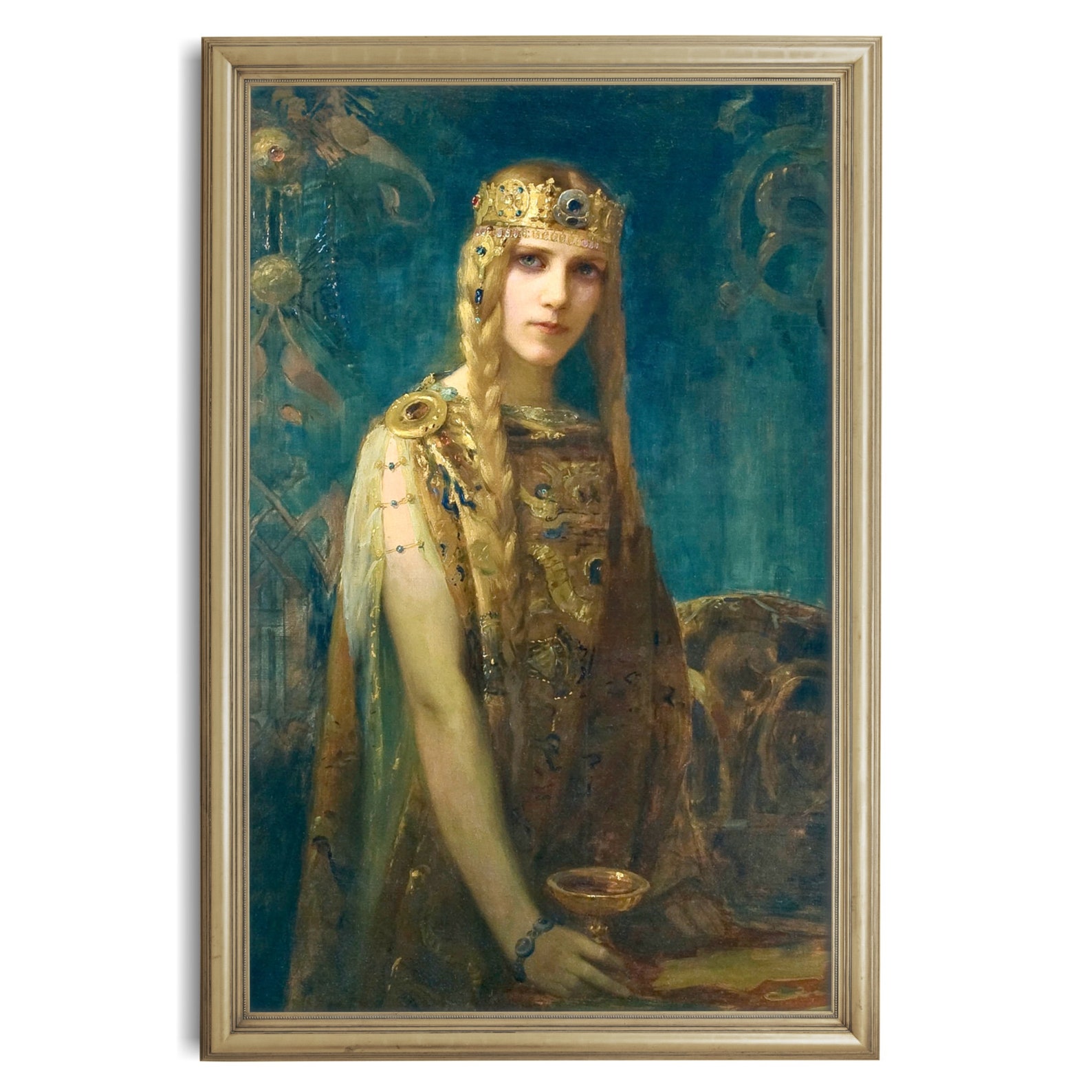 Princess Islode Isolde, the Celt Princess, Art Deco Art Print, Art Nouveau, Celtic ...