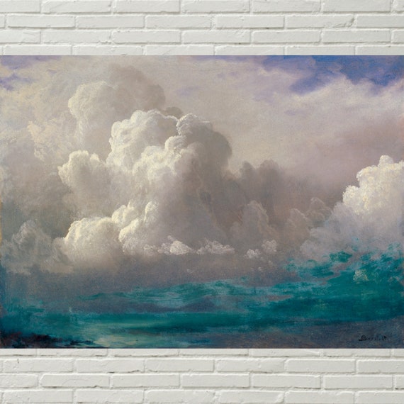 Storm Clouds, Cloud Painting, High Quality Art Print, Billowy