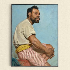 19th Century Black Man Portrait, African American Historical Art Print, Antique Art, Pierre Louis Alexandre, Karin Bergöö Larsson