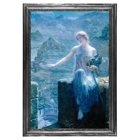 The Valkyrie's Vigil, Viking Lore, Viking Mythology Fine Art Print