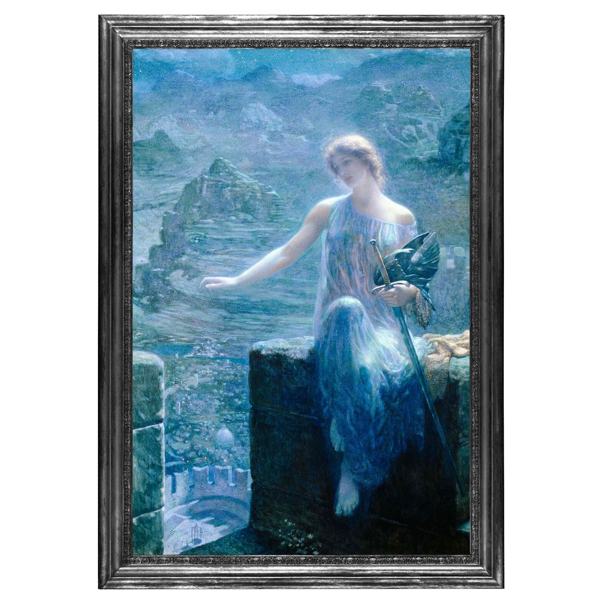 The Valkyrie's Vigil, Viking Lore, Viking Mythology Fine Art Print