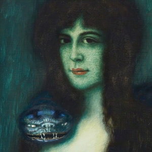 The Sin 1912, Eve With Serpent, Franz Von Stuck, High Quality Fine Art