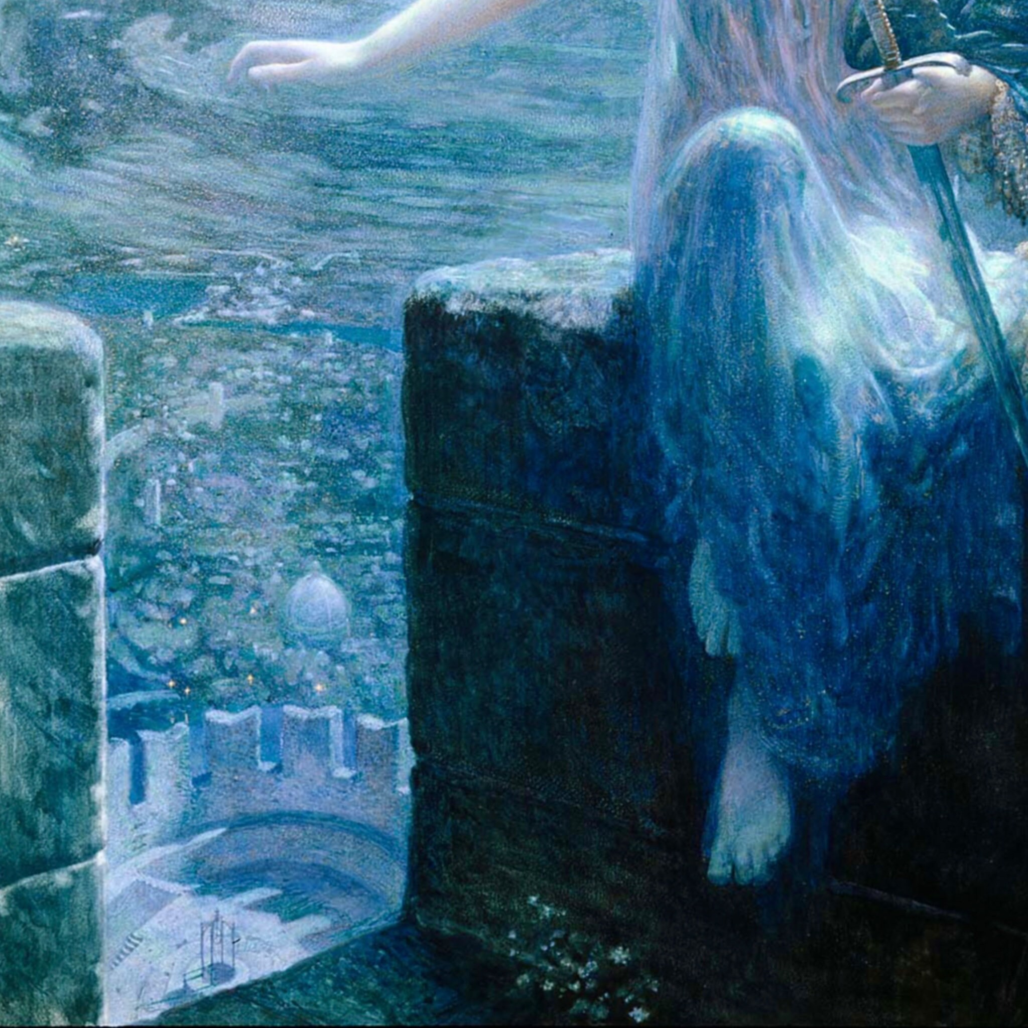 The Valkyrie's Vigil, Viking Lore, Viking Mythology Fine Art Print