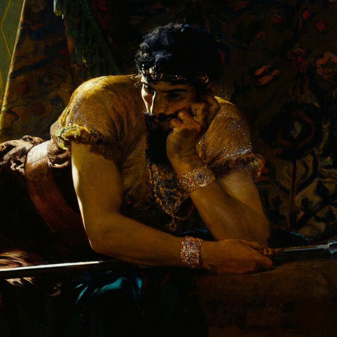 David And Saul Fine Art Print Julius Kronberg Painting Dark Moody david-and-saul-fine-art-print-julius-kronberg-painting-dark-moody