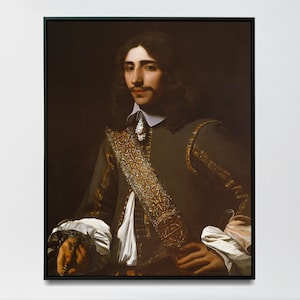 Antique Baroque Oil Painting, Portrait of a Gentleman, Michael Sweerts, Fine Art Print, Baroque Renaissance Man Portrait