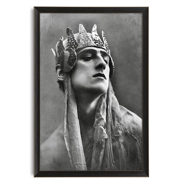 Male Ballet Dancer, Laurent Novikoff, Black and White Antique Photograph Reprint, High Quality Fine Art Print, Handsome Man Antique Photo