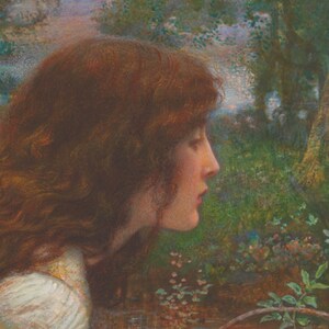 The Princess Out of School, Pre-raphaelite Art, Edward Robert Huges ...