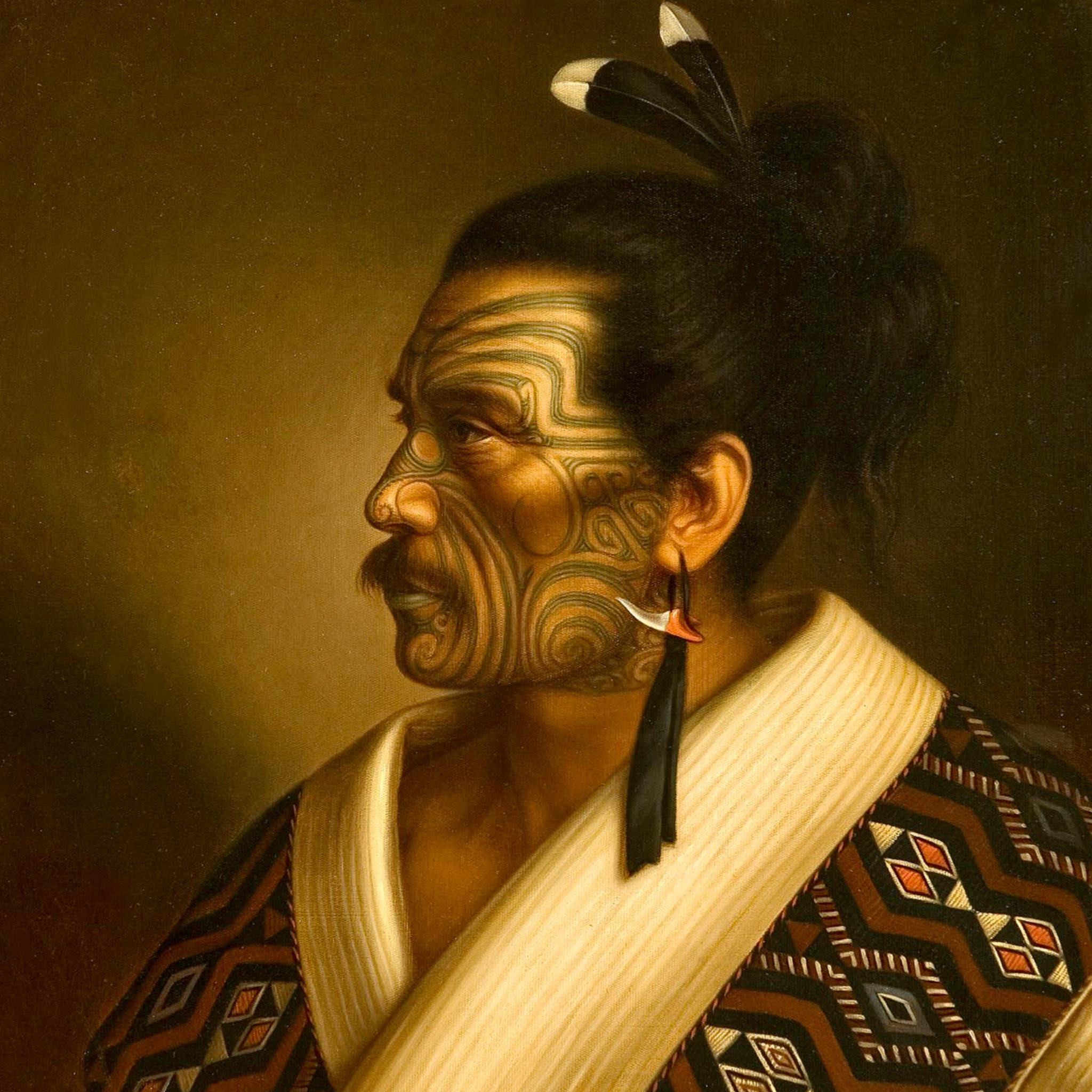 Retrato de un rey maorí, impresión artística del siglo XIX, hombre  polinesio, arte mural neozelandés, Gottfried Lindauer, impresión artística  maorí - Etsy México, image size:2048x2048