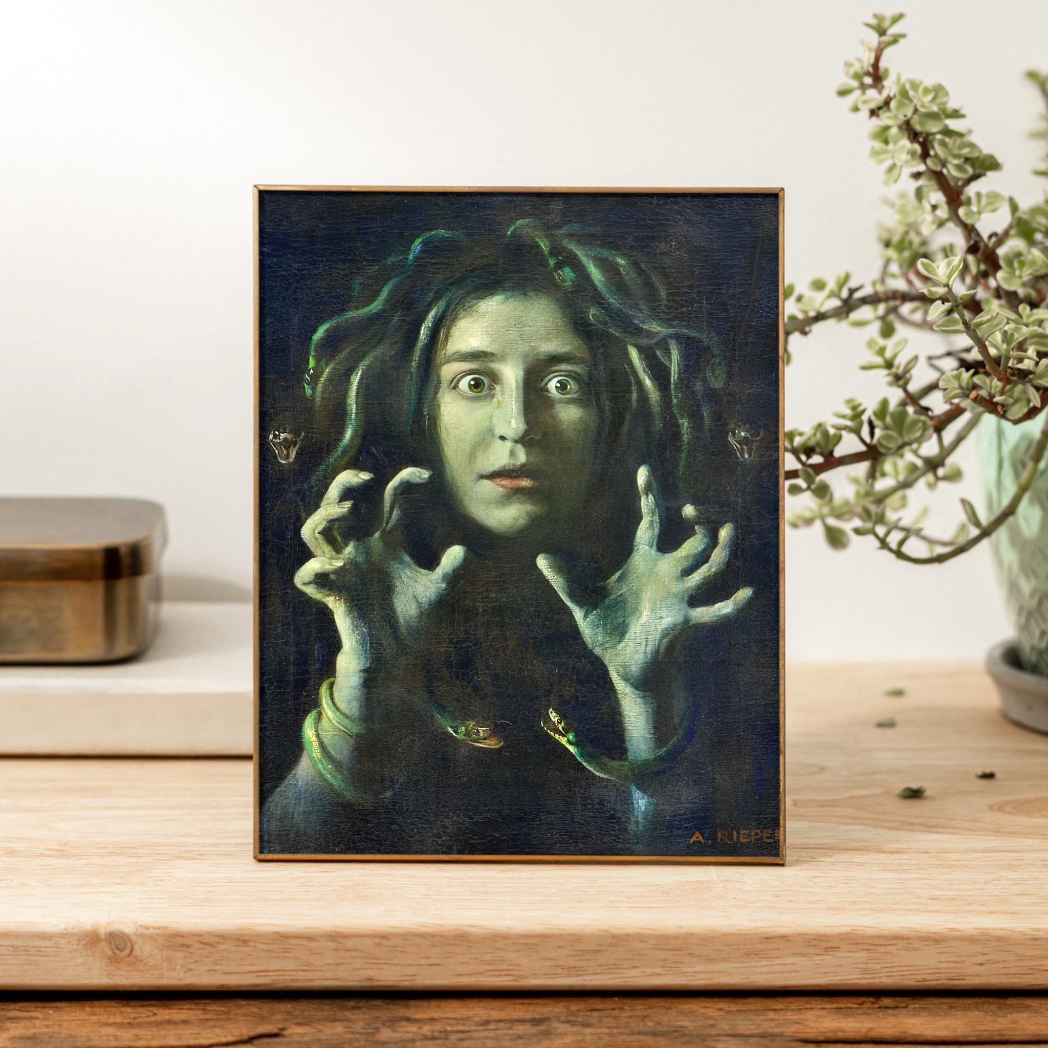 Medusa Dark Goddess Gothic Horror Painting, Witchcraft, Divine Feminine ...