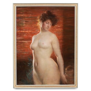 Lovely Victorian Female Nude, Sensual Antique Nude,  High Quality Fine Art Print, Tasteful Nude, Shy Woman, Bedroom Art, Lesbian Art