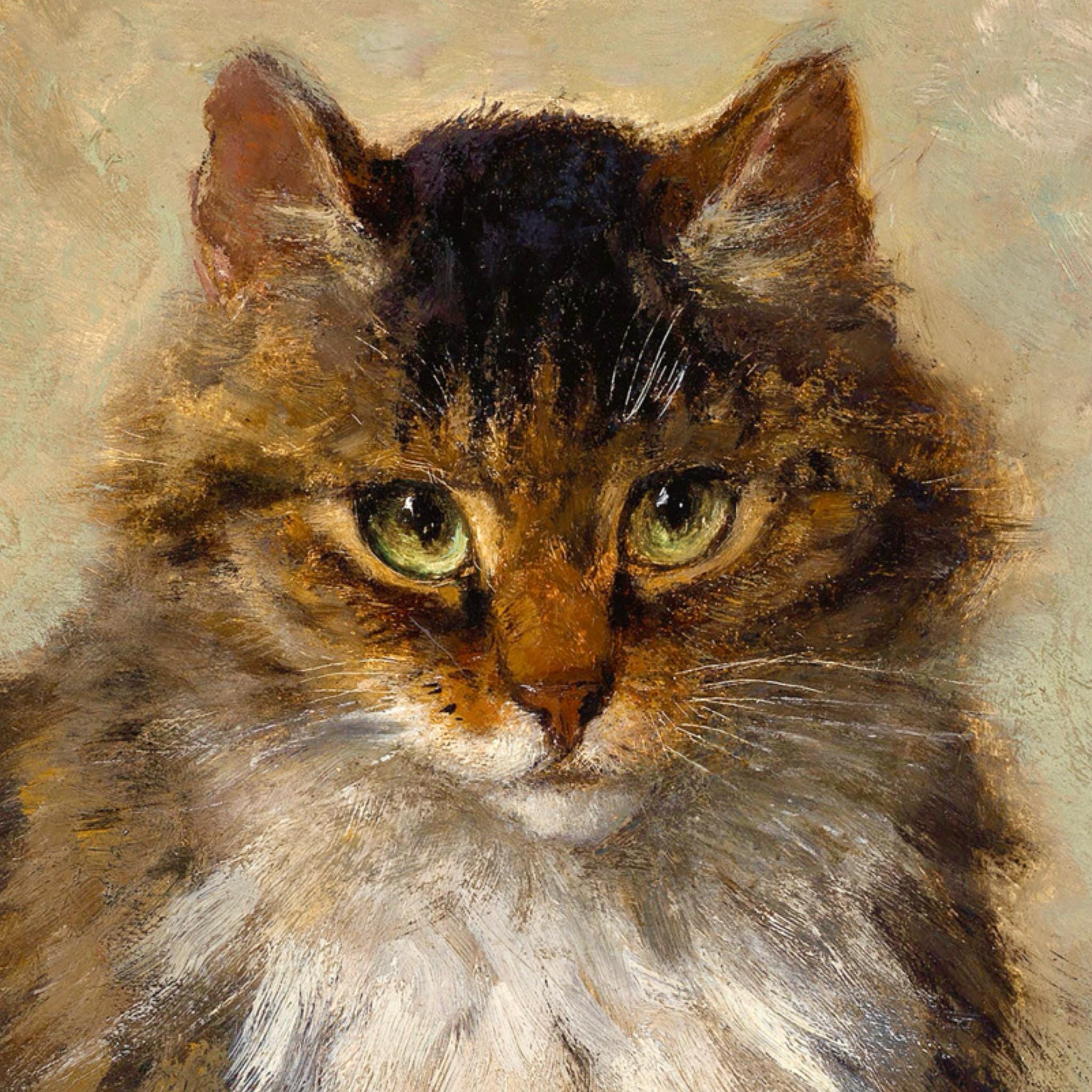 Maine Coone Cat Art, Henriette Ronner-knip, Victorian Cat Painting Art ...