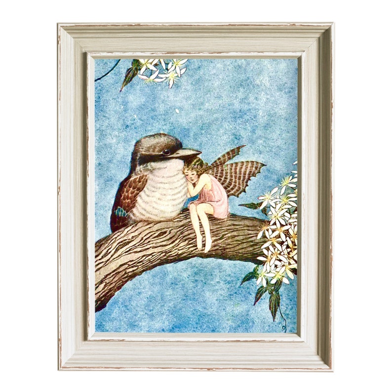 Reproduction Fairy Illustration, Sleeping Fairy and Bird, 5x7, Bridget ...