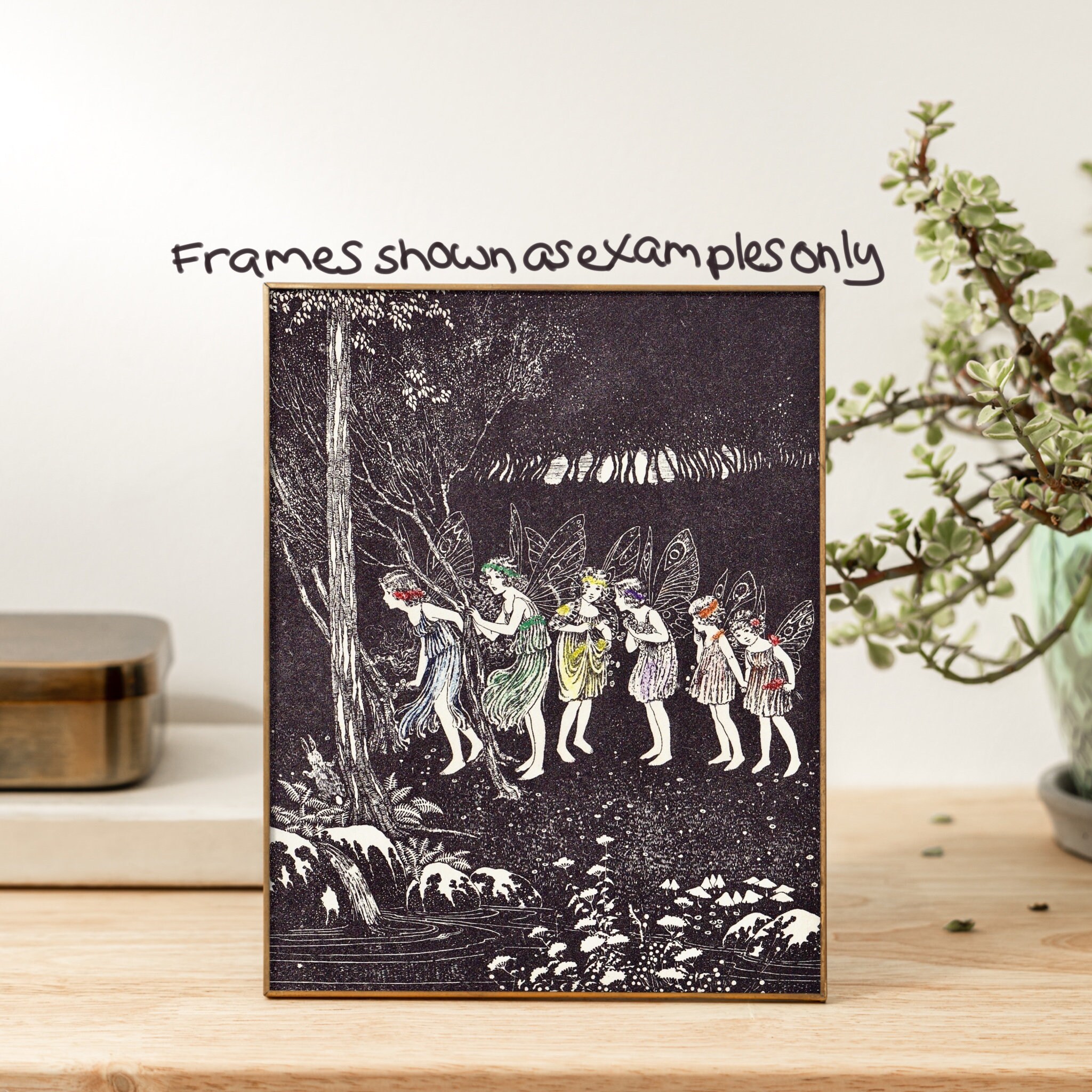 Fairy Illustration Art Print, Black and White Illustration, Ida Rentoul ...
