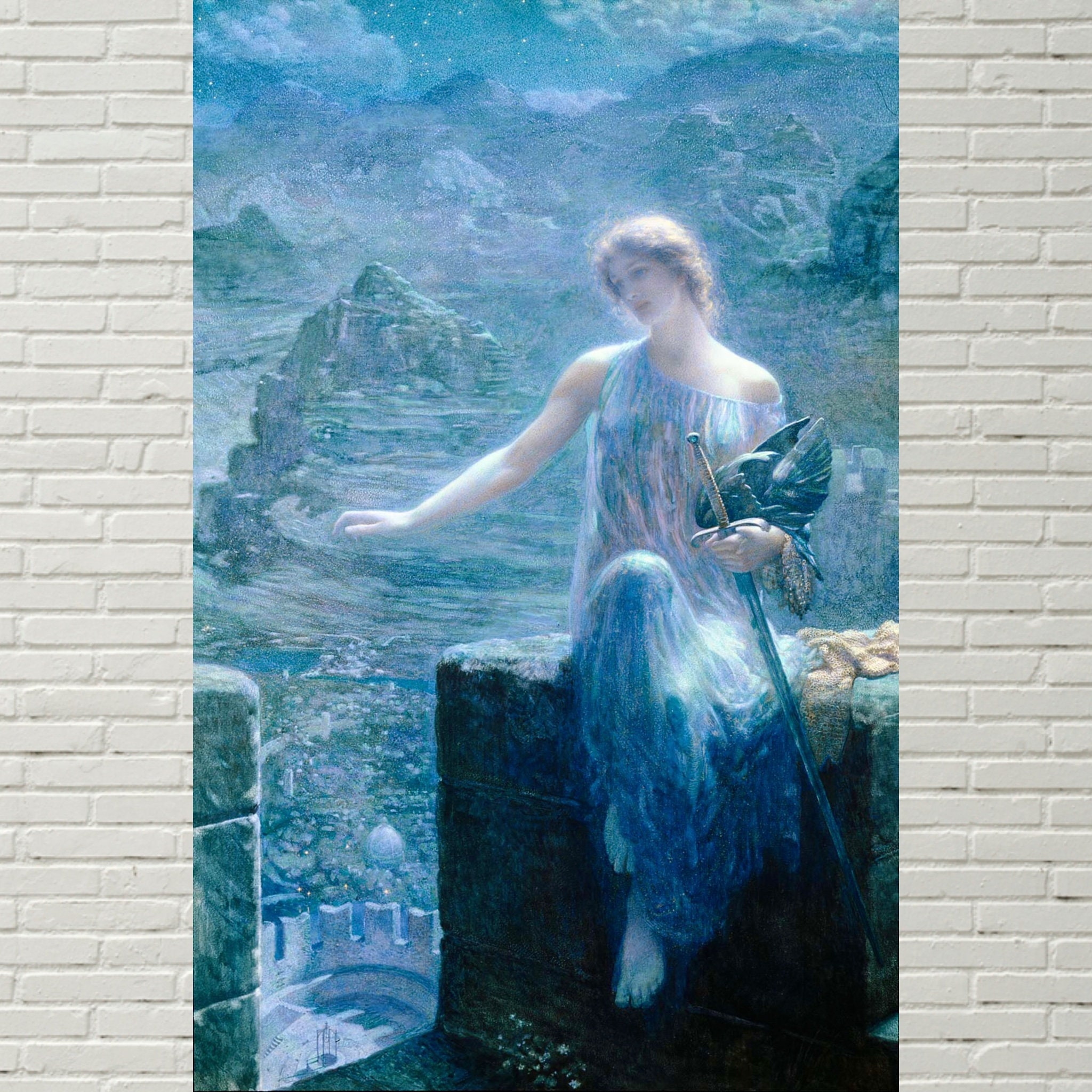 The Valkyrie's Vigil, Viking Lore, Viking Mythology Fine Art Print