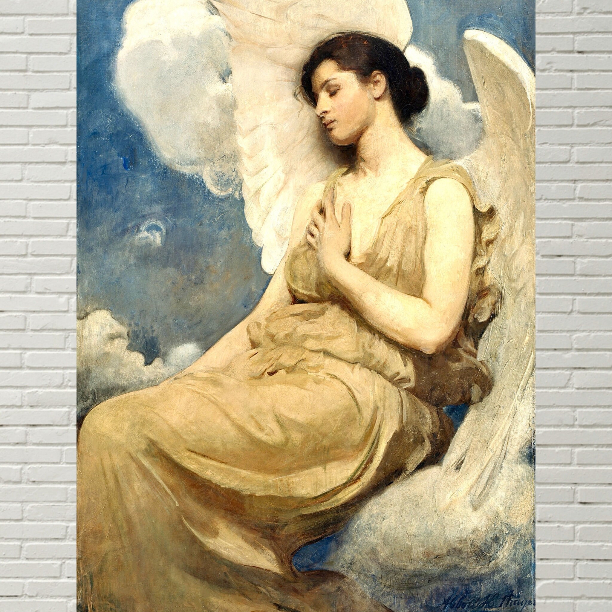 Beautiful Angel Painting, Victorian Angel Art Print, High Quality