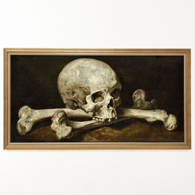 Crossbones Ny Renaissance Skull and Crossbones Still Life, 17th Century Momento Mori Art Print ...