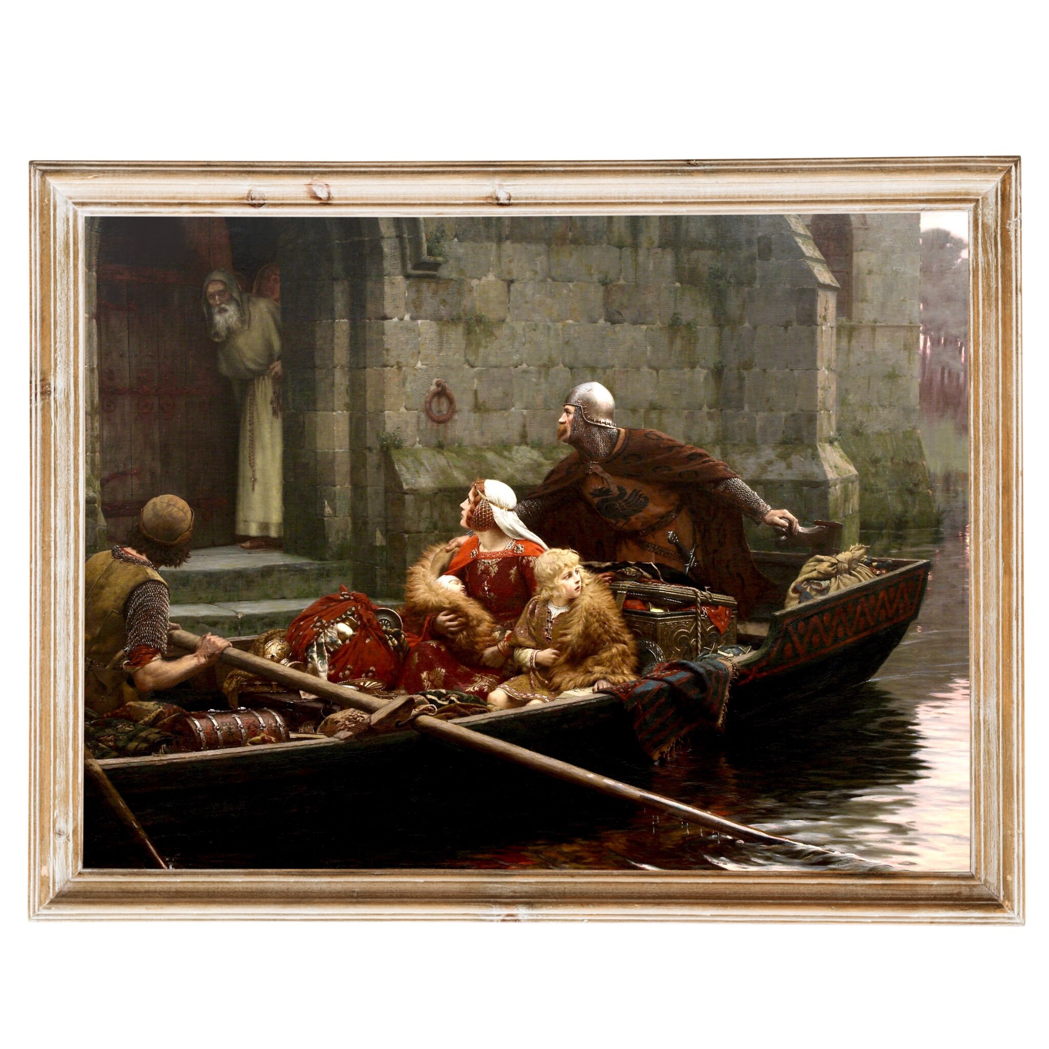 In Time of Peril, Medieval Castle Art, Knight in Armor, Edmund Blair Leighton, Pre Raphaelite, High Quality Fine Art Print, Castle Painting