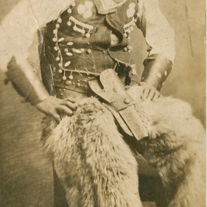 Black Cowboy Antique Postcard Photo, Western Cowboy Art, Reproduction Black and White Photograph, Wild West, Old West, African American image 6