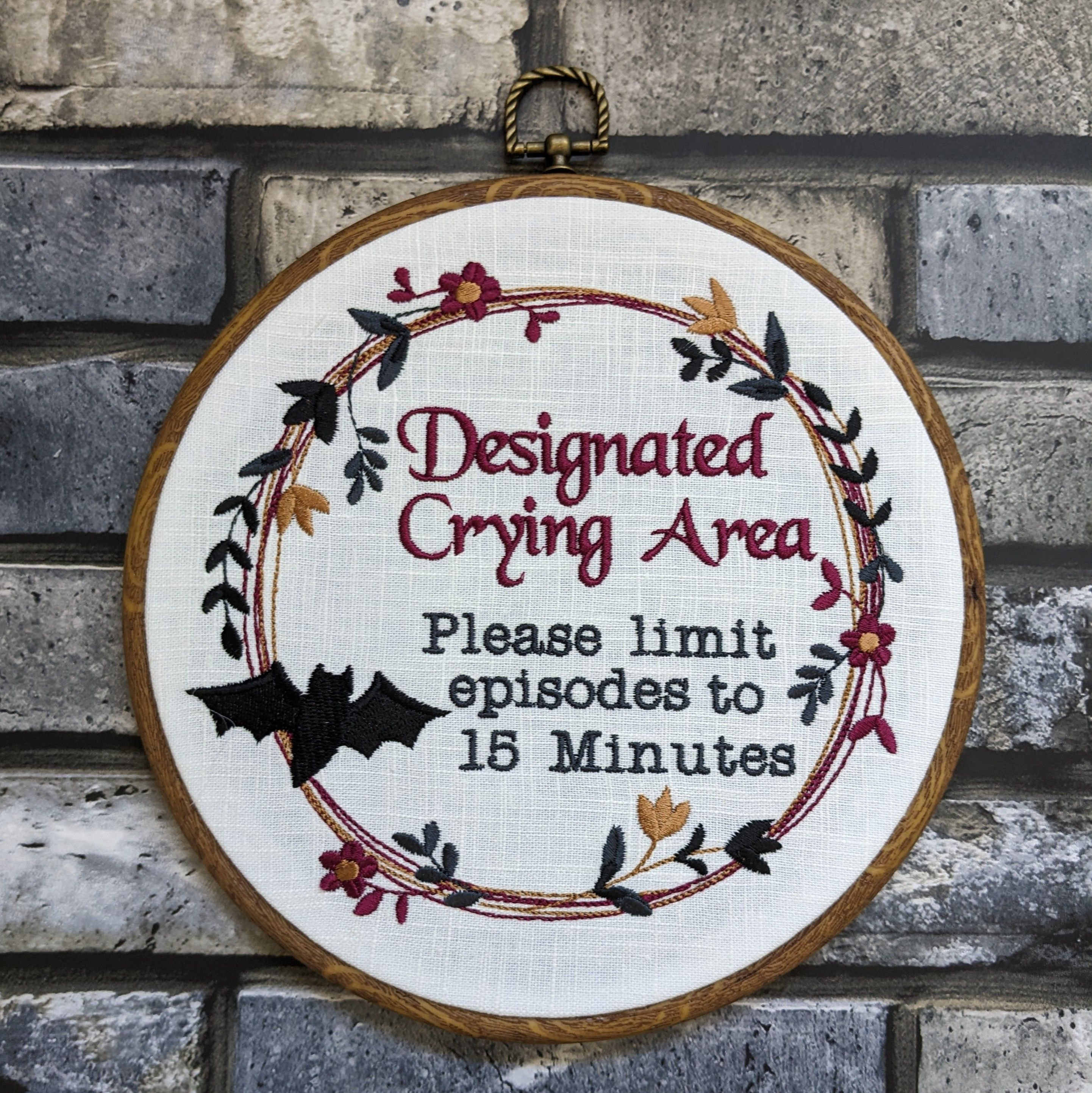 Designated Crying Area, Please Limit Episodes to 15 Minutes. White ...