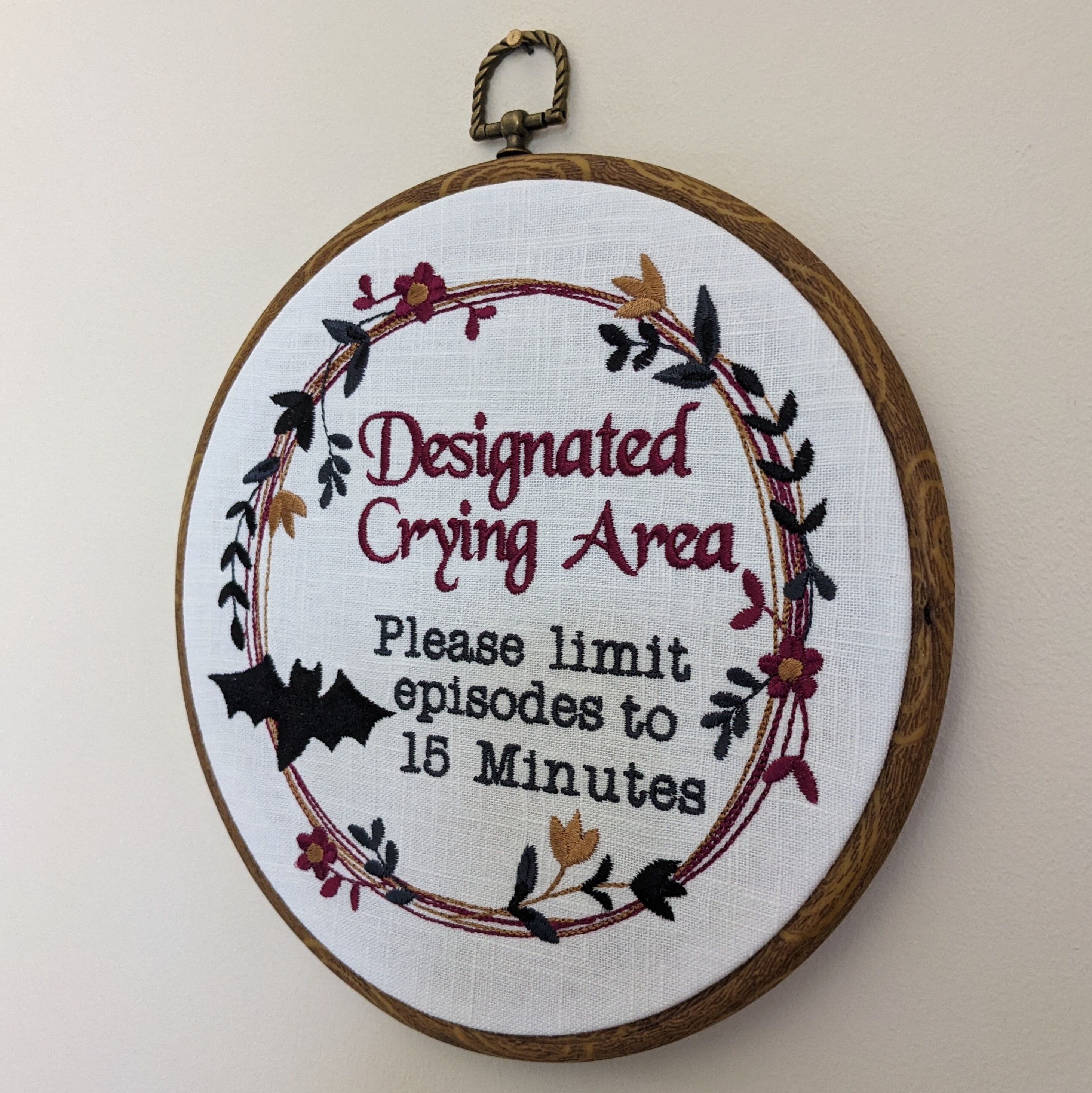 Designated Crying Area, Please Limit Episodes to 15 Minutes. White ...