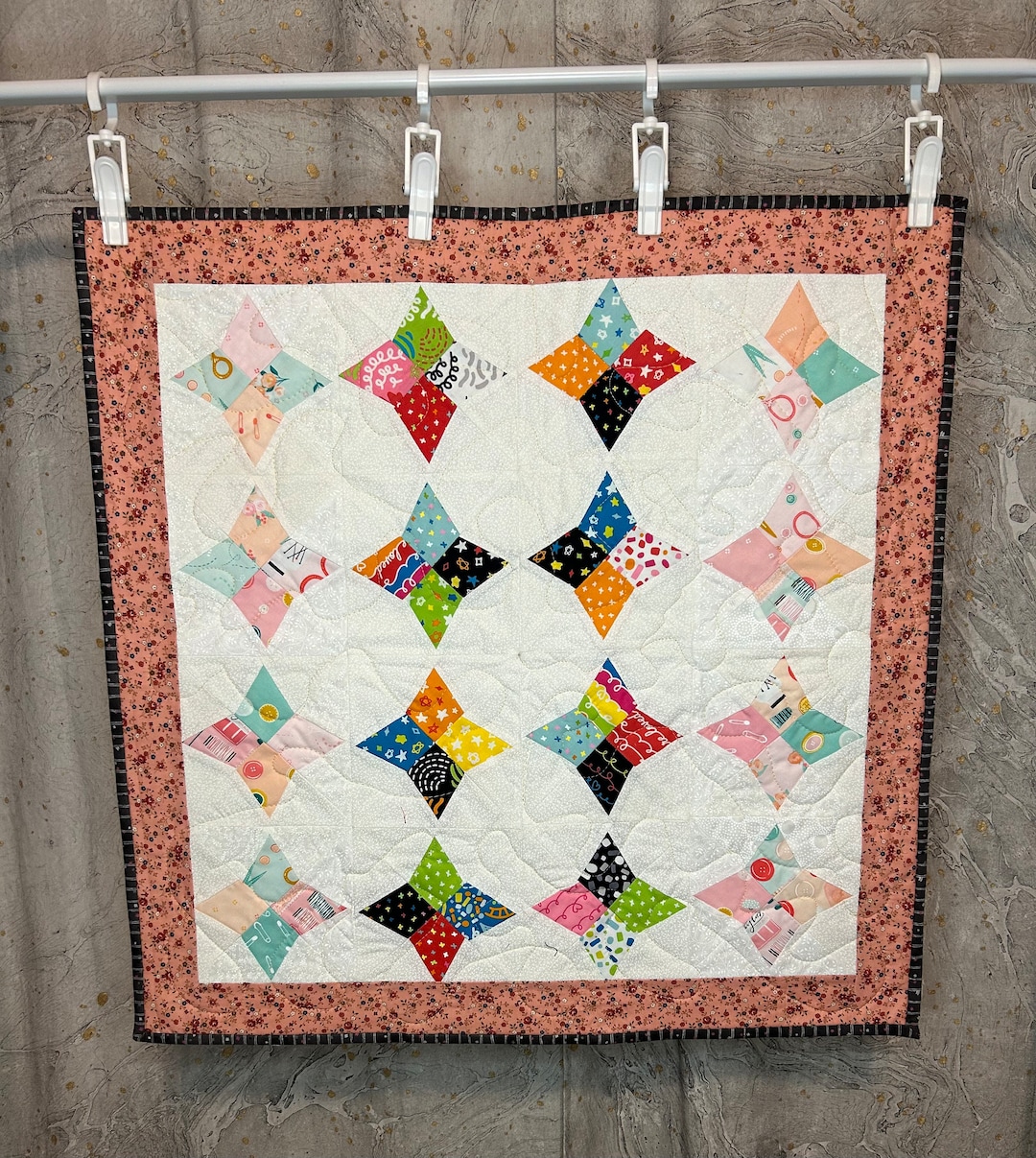 Mini Wacky Web Quilted Wall Hanging - Etsy