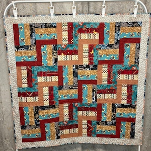 Southwest rail Fence Quilted Wall Hanging