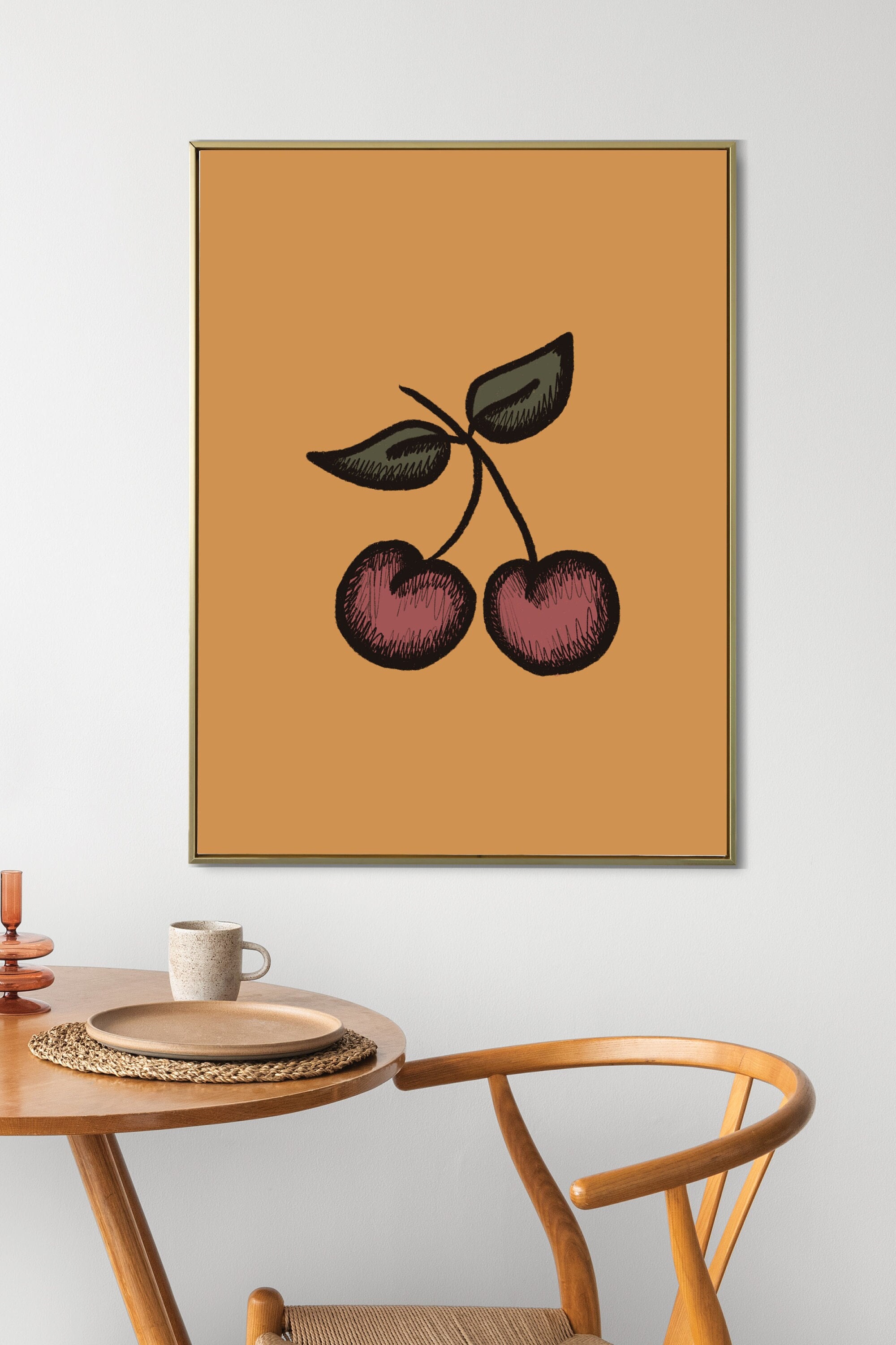 Cherry art print  Friendship wall art illustration – Just Cool Design