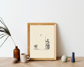 David and Goliath Wall Print - Gospel Prints - Biblical Image - Digital Print - 5x7 - 8x10 - 11x14 - 12x18 - 19.75x27.5